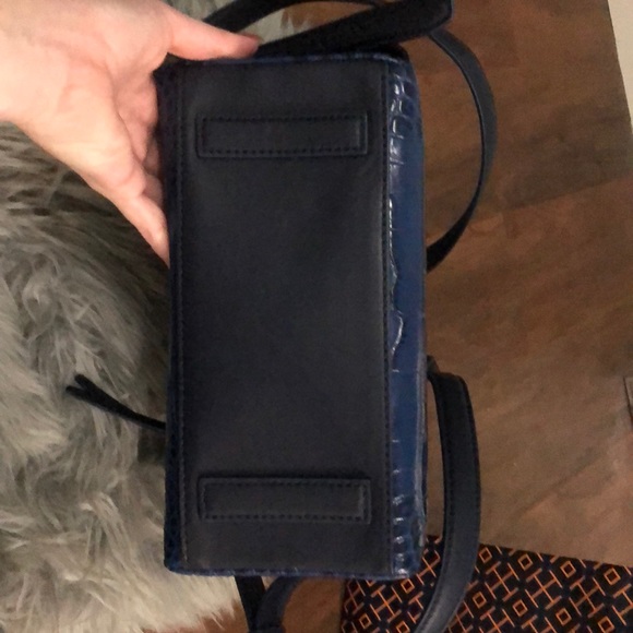 Tory Burch Navy Blue Mini Leather Backpack main image 3